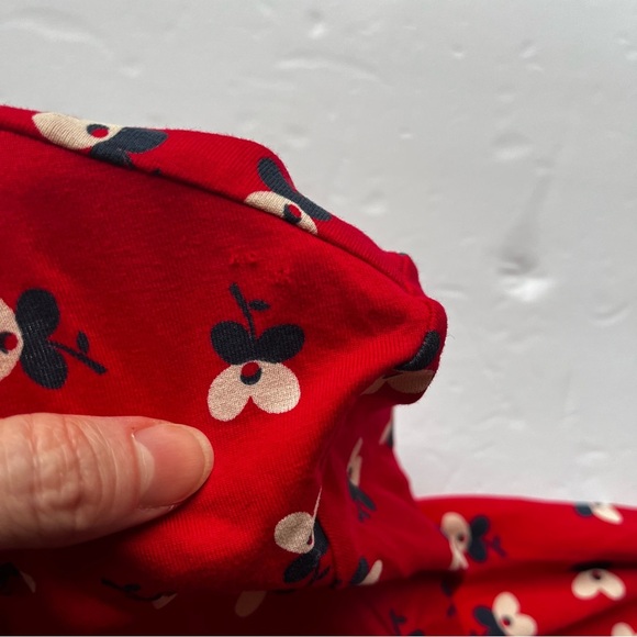 BODEN Red Floral Women's Jersey Knit Dress Size 16L - Picture 7 of 7